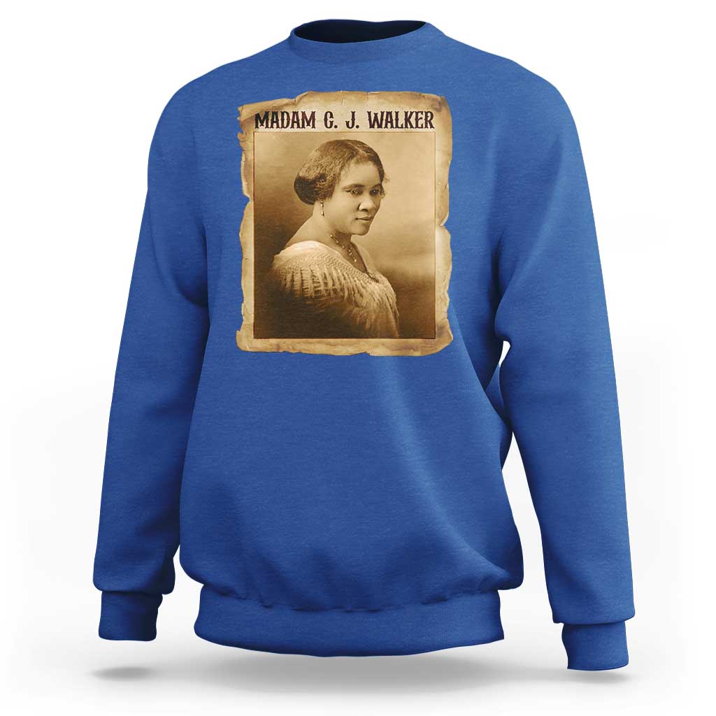 Madam CJ Walker Sweatshirt Female Empowerment History Gift - Wonder Print Shop