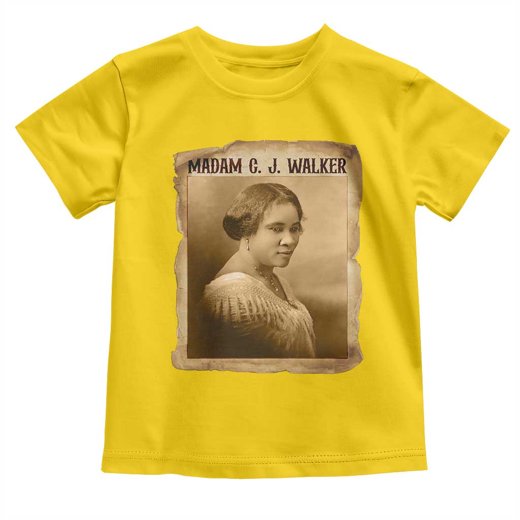 Madam CJ Walker Toddler T Shirt Female Empowerment History Gift - Wonder Print Shop