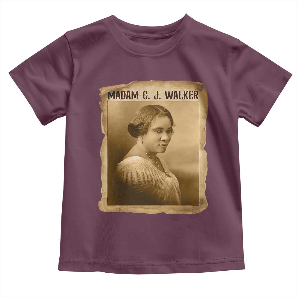 Madam CJ Walker Toddler T Shirt Female Empowerment History Gift - Wonder Print Shop
