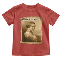 Madam CJ Walker Toddler T Shirt Female Empowerment History Gift - Wonder Print Shop