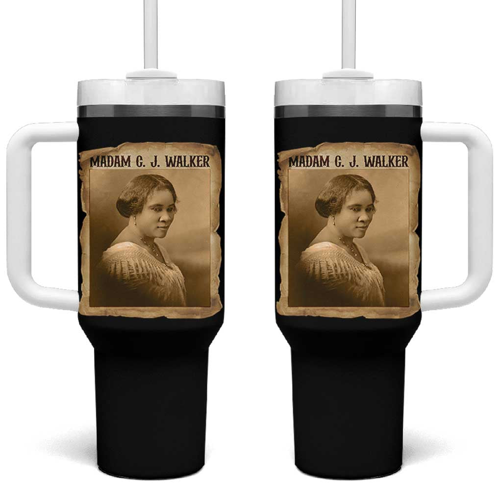 Madam CJ Walker Tumbler With Handle Female Empowerment History Gift - Wonder Print Shop