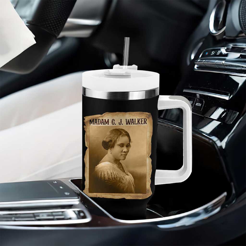 Madam CJ Walker Tumbler With Handle Female Empowerment History Gift - Wonder Print Shop
