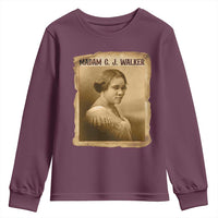Madam CJ Walker Youth Sweatshirt Female Empowerment History Gift - Wonder Print Shop