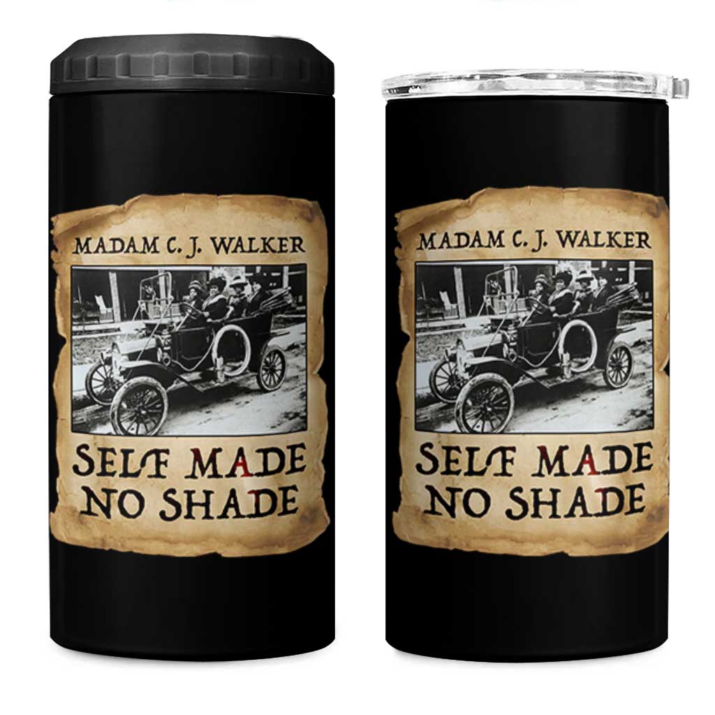 Madam CJ Walker Self Made Millionaire 4 in 1 Can Cooler Tumbler Strong Black Woman Leader - Wonder Print Shop