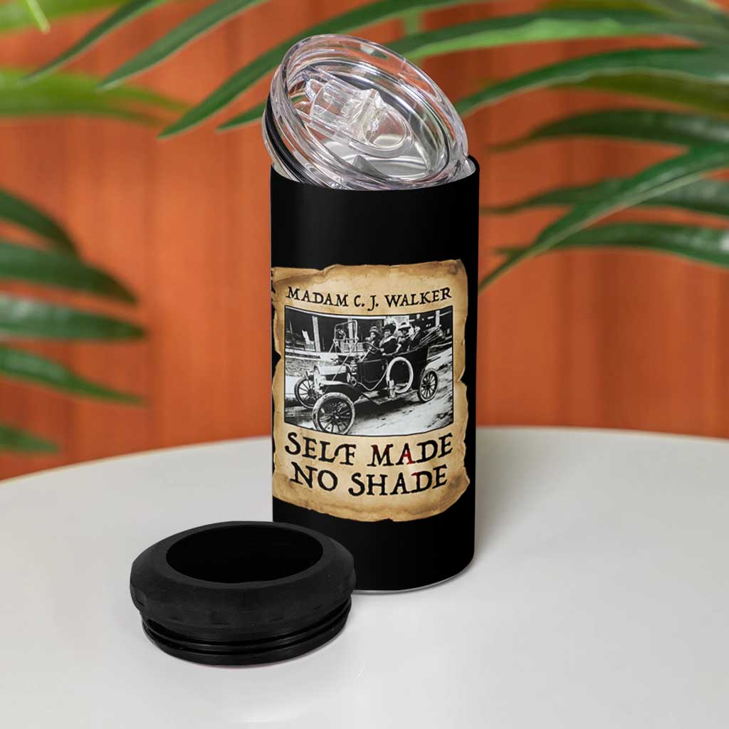 Madam CJ Walker Self Made Millionaire 4 in 1 Can Cooler Tumbler Strong Black Woman Leader - Wonder Print Shop