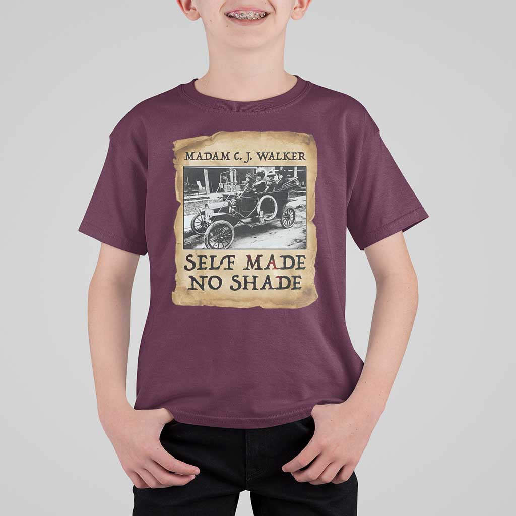 Madam CJ Walker Self Made Millionaire T Shirt For Kid Strong Black Woman Leader - Wonder Print Shop