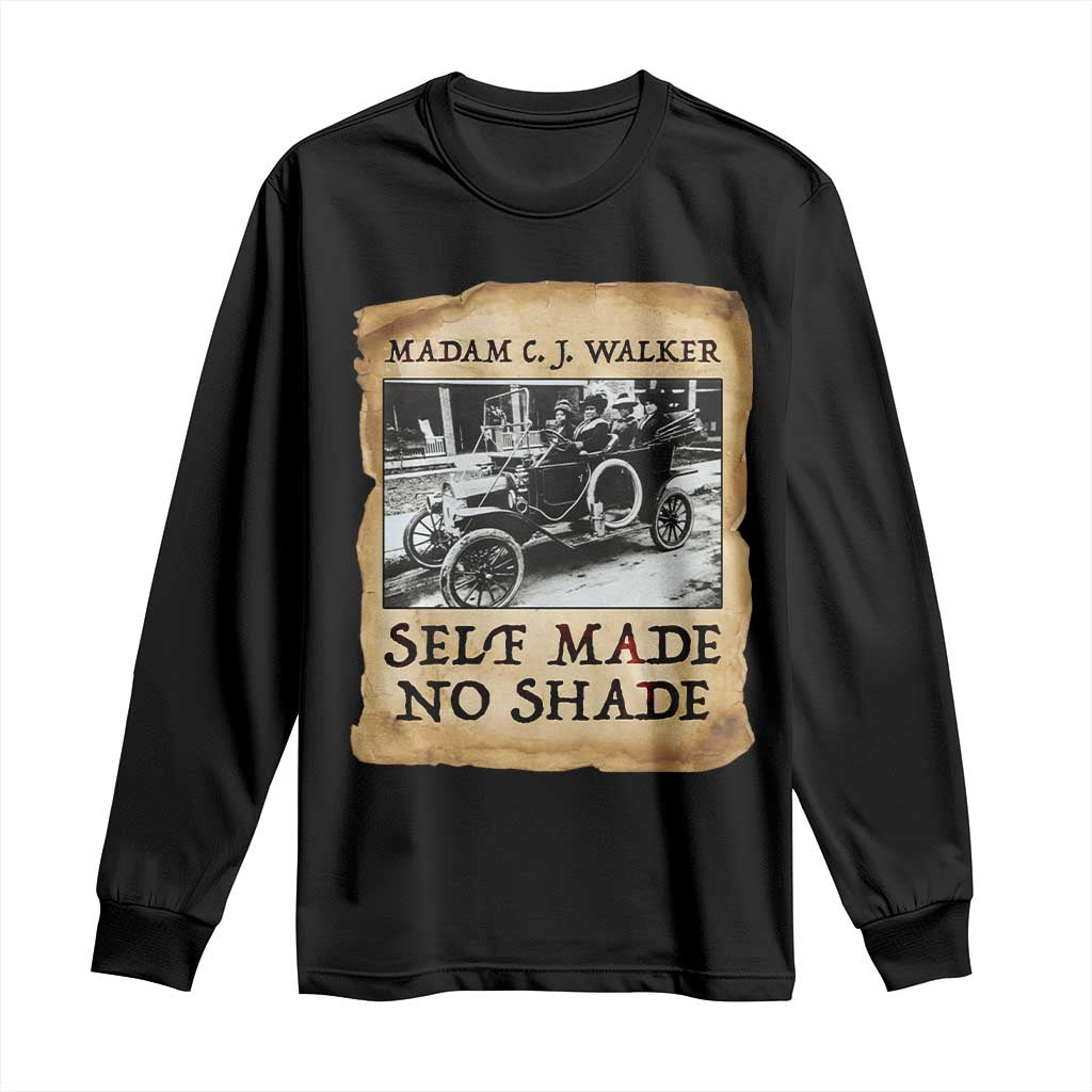 Madam CJ Walker Self Made Millionaire Long Sleeve Shirt Strong Black Woman Leader - Wonder Print Shop