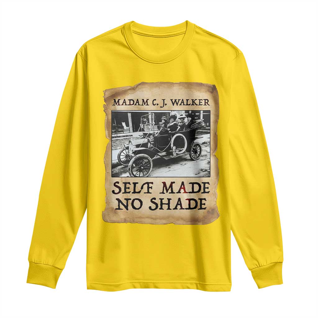 Madam CJ Walker Self Made Millionaire Long Sleeve Shirt Strong Black Woman Leader - Wonder Print Shop