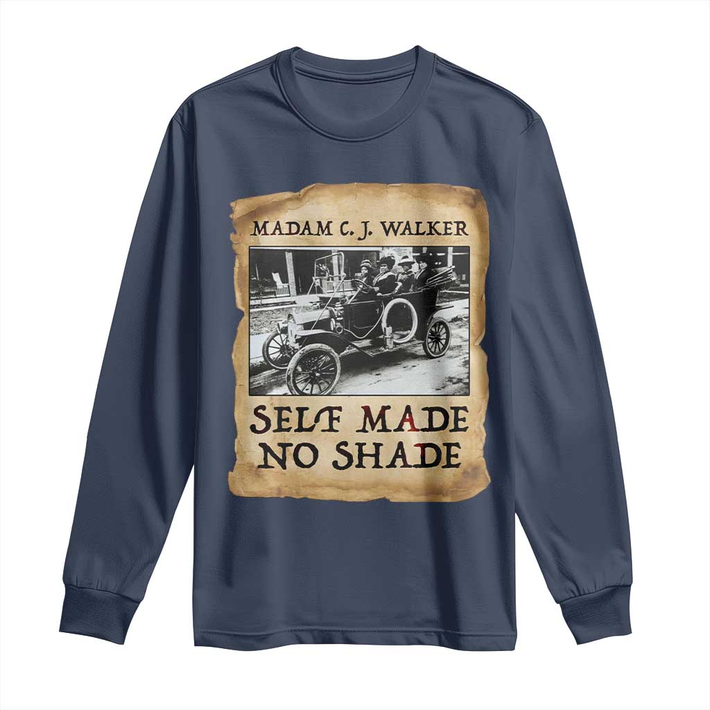 Madam CJ Walker Self Made Millionaire Long Sleeve Shirt Strong Black Woman Leader - Wonder Print Shop