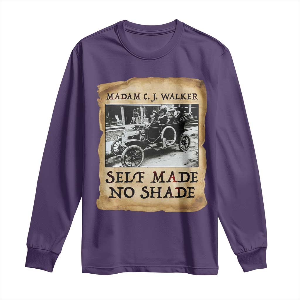 Madam CJ Walker Self Made Millionaire Long Sleeve Shirt Strong Black Woman Leader - Wonder Print Shop