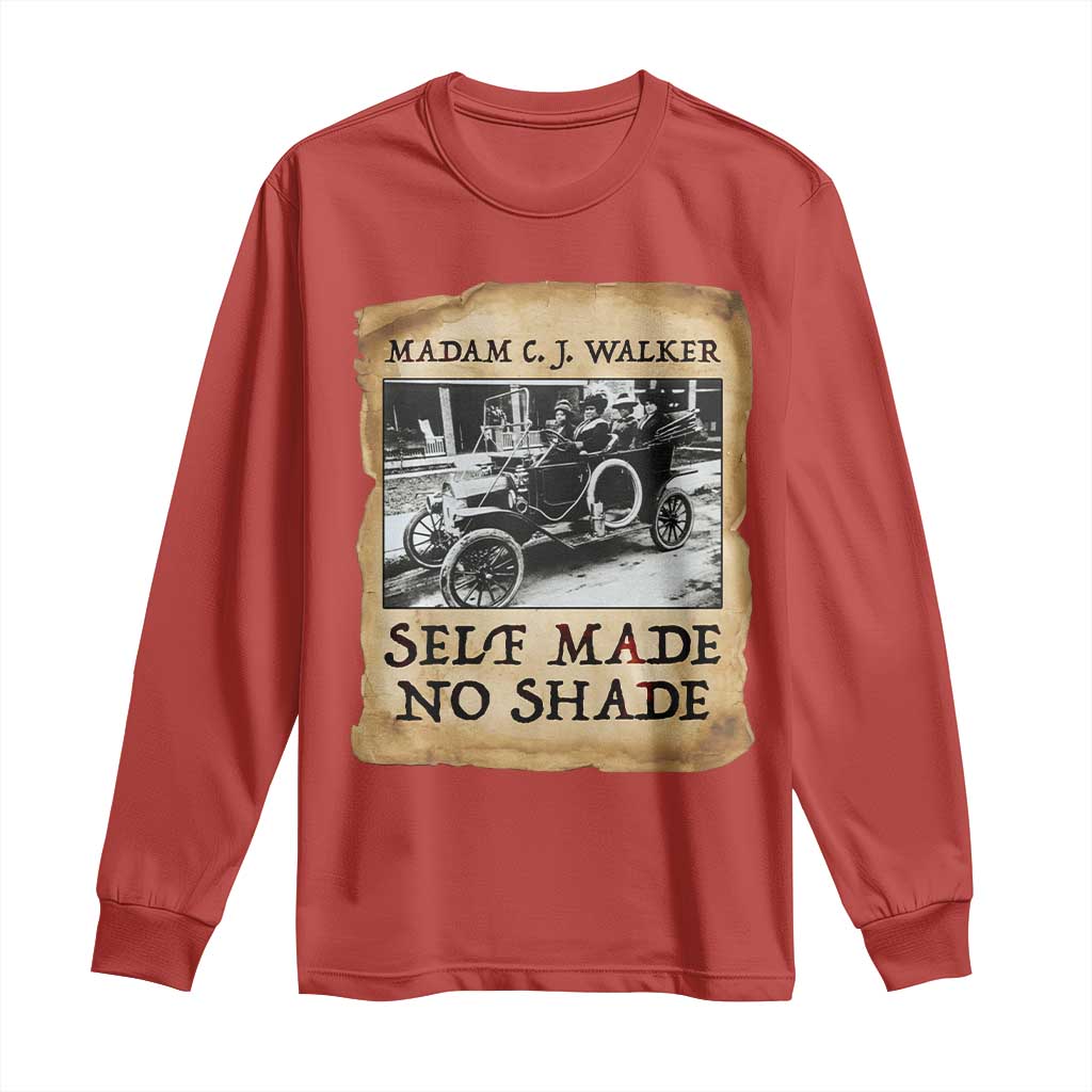 Madam CJ Walker Self Made Millionaire Long Sleeve Shirt Strong Black Woman Leader - Wonder Print Shop