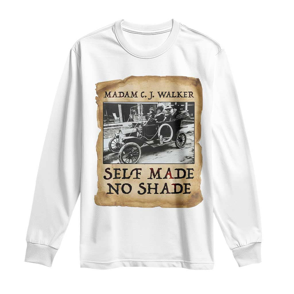 Madam CJ Walker Self Made Millionaire Long Sleeve Shirt Strong Black Woman Leader - Wonder Print Shop