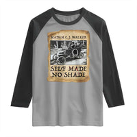 Madam CJ Walker Self Made Millionaire Raglan Shirt Strong Black Woman Leader - Wonder Print Shop