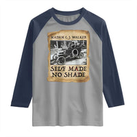 Madam CJ Walker Self Made Millionaire Raglan Shirt Strong Black Woman Leader - Wonder Print Shop