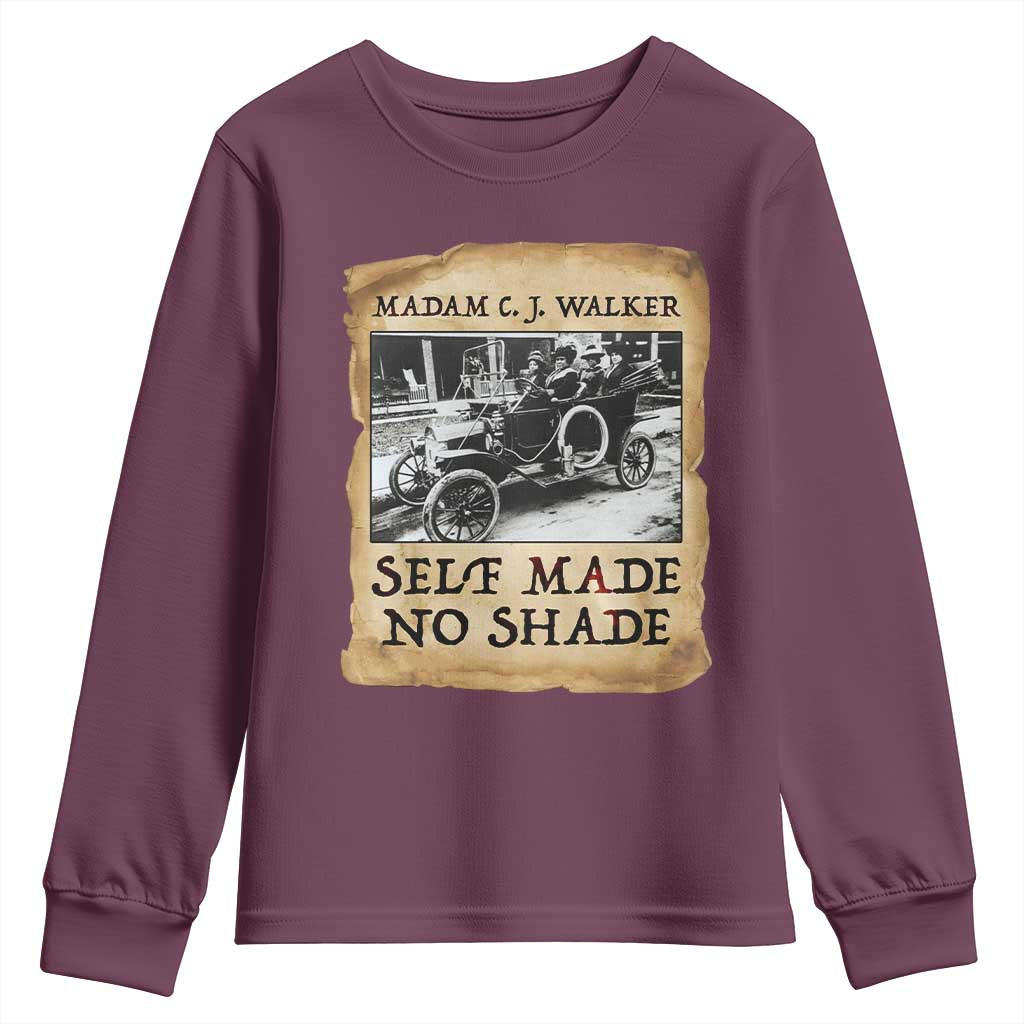 Madam CJ Walker Self Made Millionaire Youth Sweatshirt Strong Black Woman Leader - Wonder Print Shop