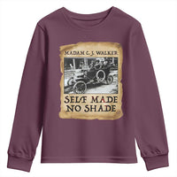 Madam CJ Walker Self Made Millionaire Youth Sweatshirt Strong Black Woman Leader - Wonder Print Shop