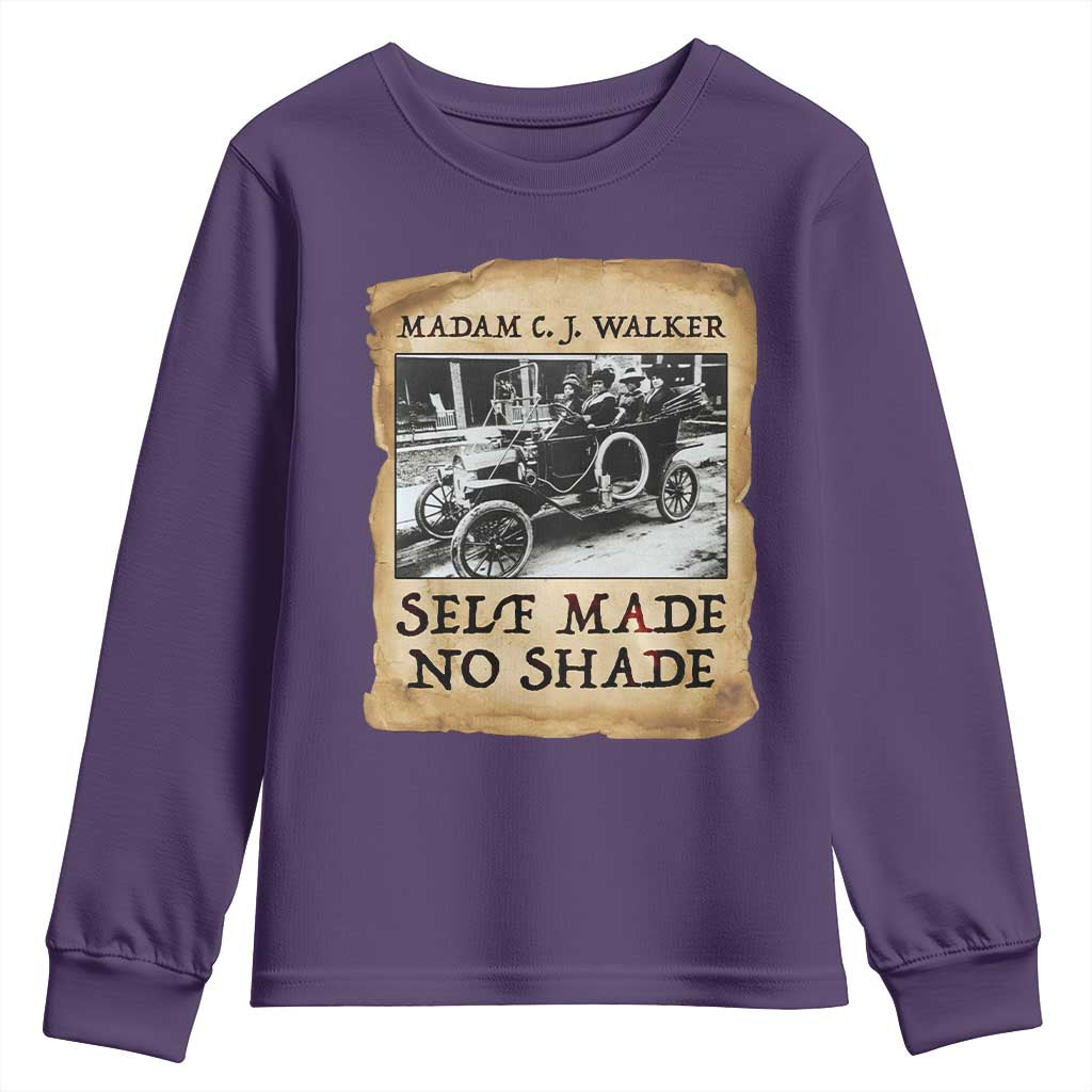 Madam CJ Walker Self Made Millionaire Youth Sweatshirt Strong Black Woman Leader - Wonder Print Shop