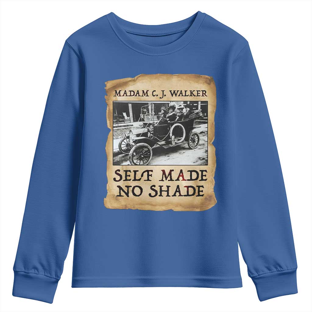 Madam CJ Walker Self Made Millionaire Youth Sweatshirt Strong Black Woman Leader - Wonder Print Shop