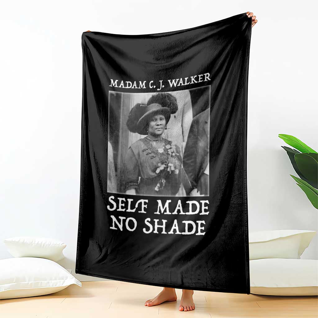 Madam CJ Walker Throw Blanket Self Made No Shade Female Empowerment - Wonder Print Shop