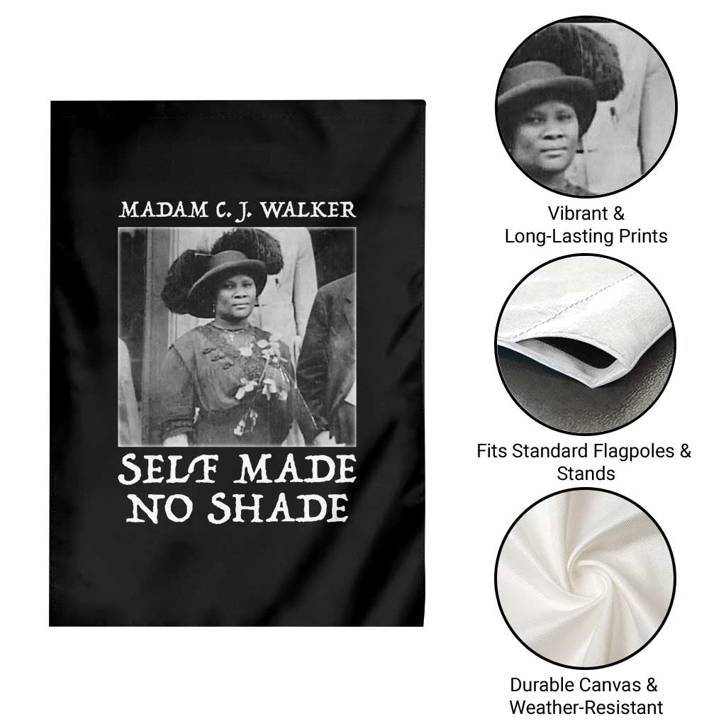 Madam CJ Walker Garden Flag Self Made No Shade Female Empowerment - Wonder Print Shop