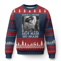 Madam CJ Walker Ugly Christmas Sweater Self Made No Shade Female Empowerment - Wonder Print Shop