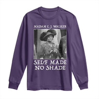 Madam CJ Walker Long Sleeve Shirt Self Made No Shade Female Empowerment - Wonder Print Shop