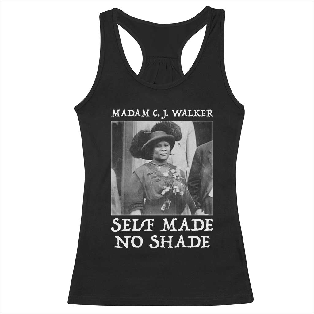 Madam CJ Walker Racerback Tank Top Self Made No Shade Female Empowerment - Wonder Print Shop