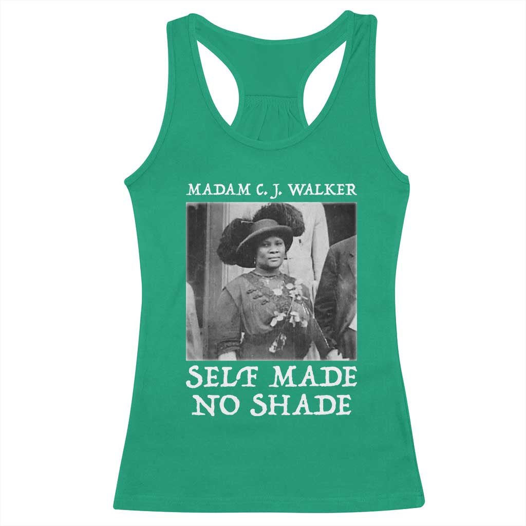 Madam CJ Walker Racerback Tank Top Self Made No Shade Female Empowerment - Wonder Print Shop