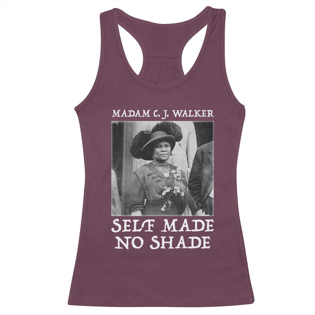 Madam CJ Walker Racerback Tank Top Self Made No Shade Female Empowerment - Wonder Print Shop