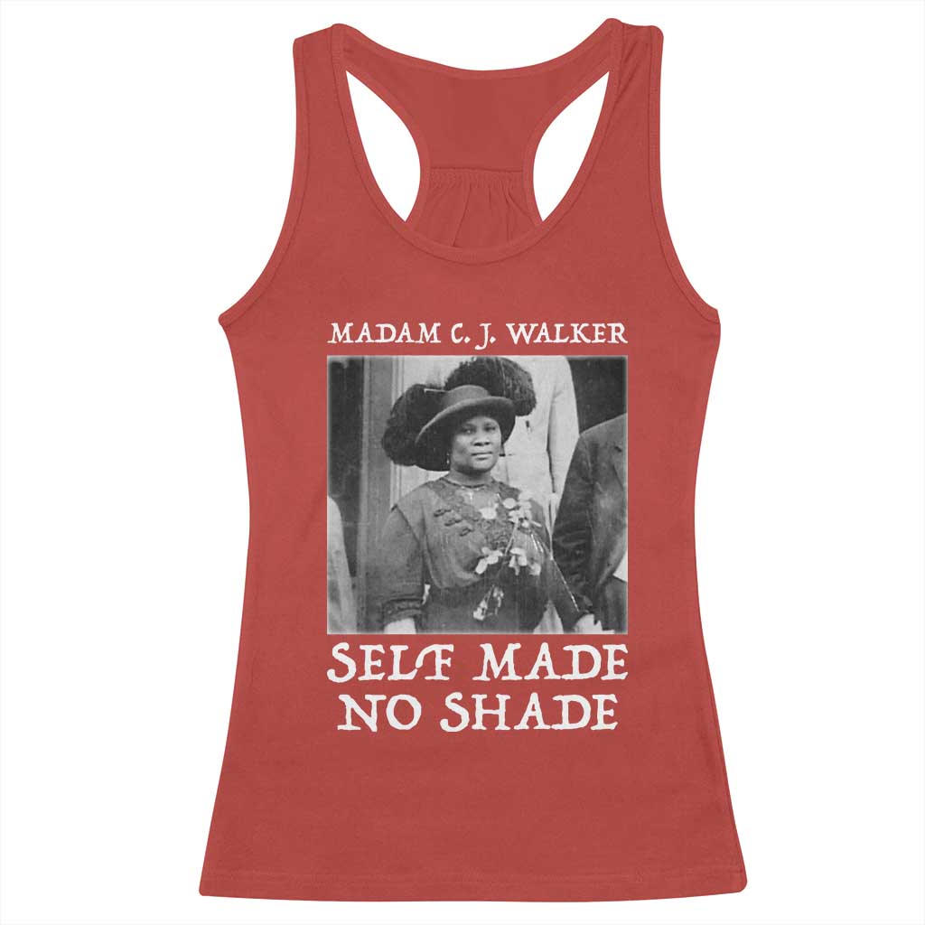 Madam CJ Walker Racerback Tank Top Self Made No Shade Female Empowerment - Wonder Print Shop