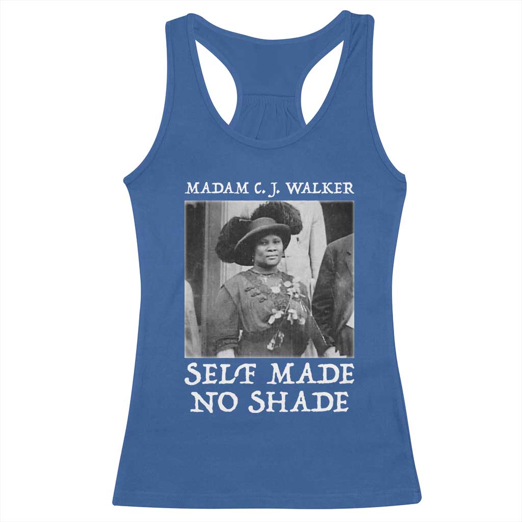 Madam CJ Walker Racerback Tank Top Self Made No Shade Female Empowerment - Wonder Print Shop