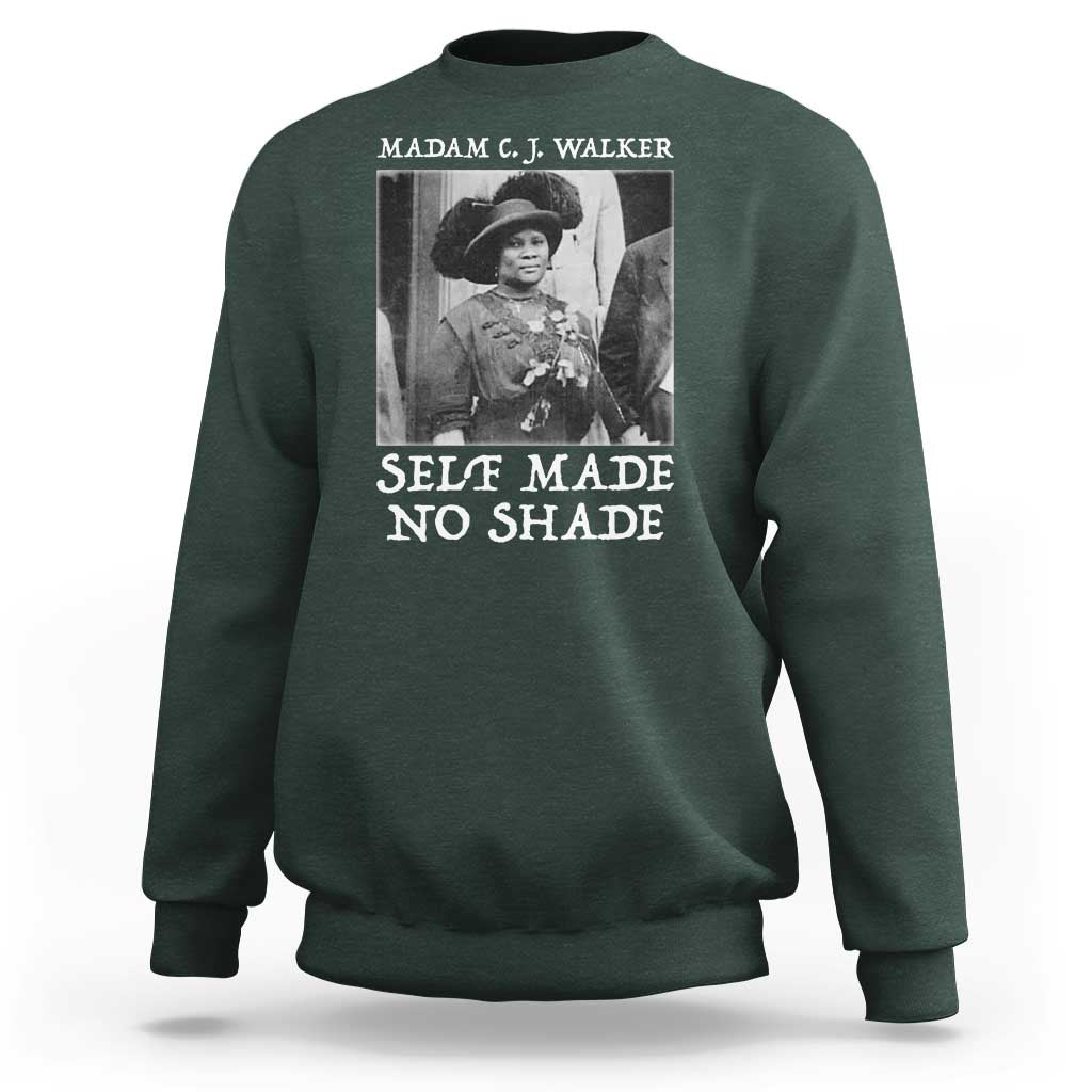 Madam CJ Walker Sweatshirt Self Made No Shade Female Empowerment - Wonder Print Shop