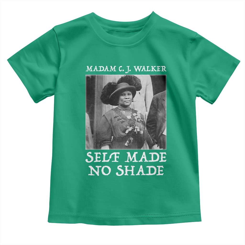 Madam CJ Walker Toddler T Shirt Self Made No Shade Female Empowerment - Wonder Print Shop