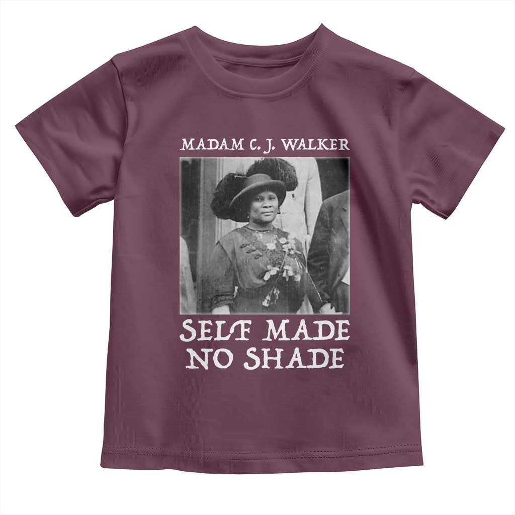 Madam CJ Walker Toddler T Shirt Self Made No Shade Female Empowerment - Wonder Print Shop