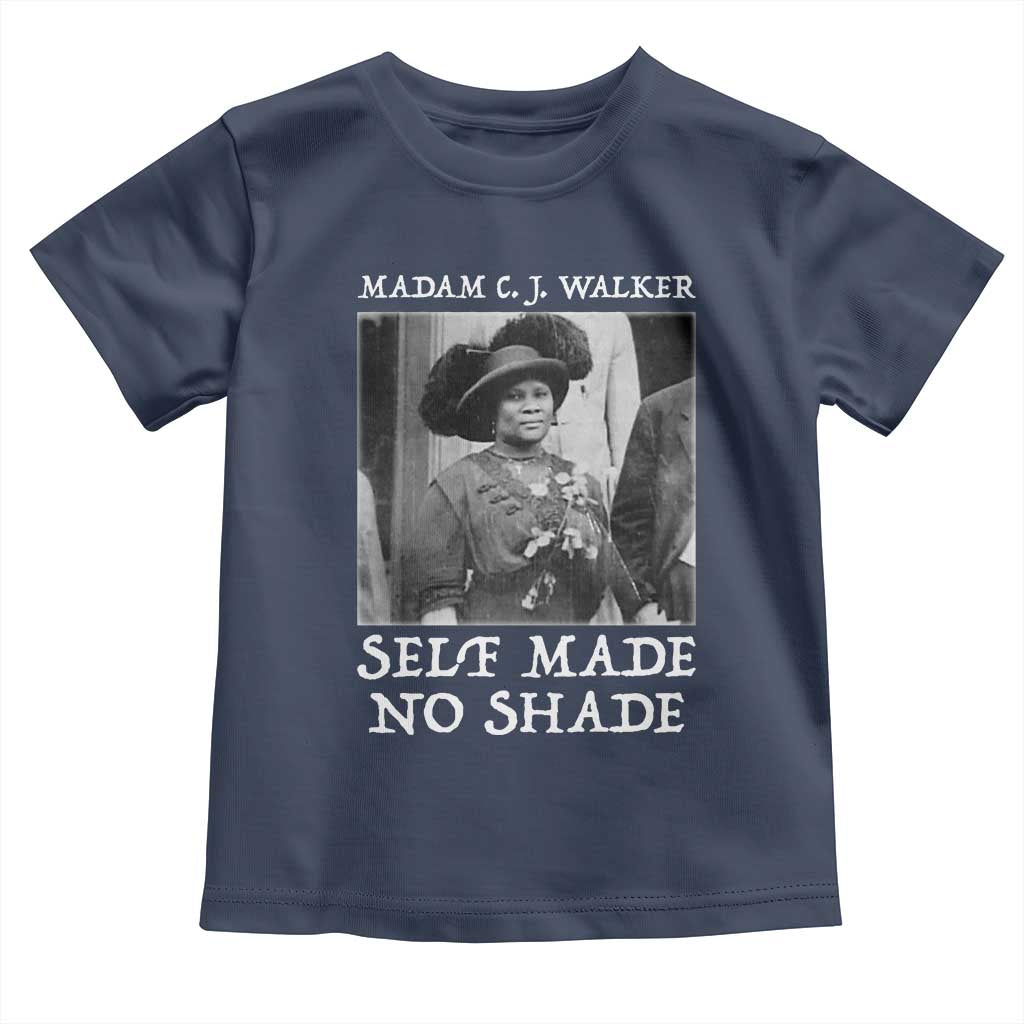 Madam CJ Walker Toddler T Shirt Self Made No Shade Female Empowerment - Wonder Print Shop