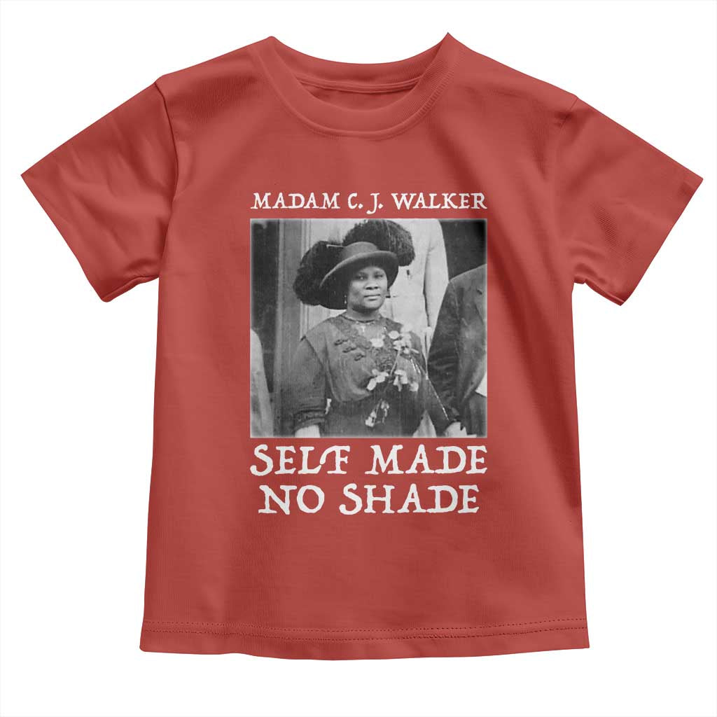 Madam CJ Walker Toddler T Shirt Self Made No Shade Female Empowerment - Wonder Print Shop