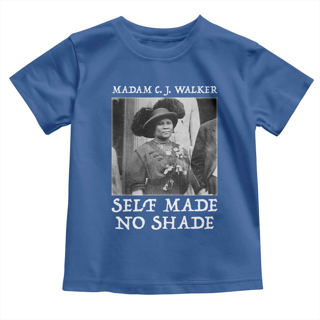 Madam CJ Walker Toddler T Shirt Self Made No Shade Female Empowerment - Wonder Print Shop