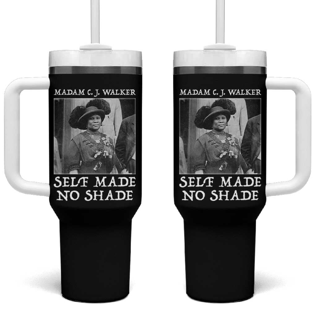 Madam CJ Walker Tumbler With Handle Self Made No Shade Female Empowerment - Wonder Print Shop
