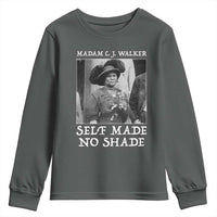 Madam CJ Walker Youth Sweatshirt Self Made No Shade Female Empowerment - Wonder Print Shop