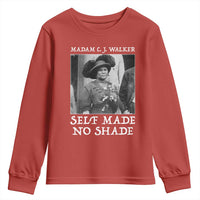 Madam CJ Walker Youth Sweatshirt Self Made No Shade Female Empowerment - Wonder Print Shop
