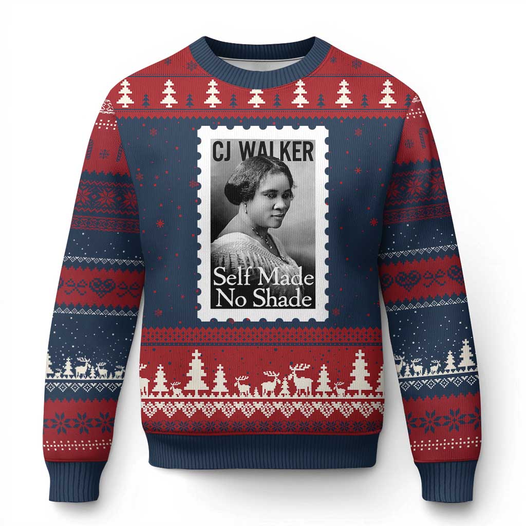Madam CJ Walker Ugly Christmas Sweater Strong Black Woman Leader - Wonder Print Shop