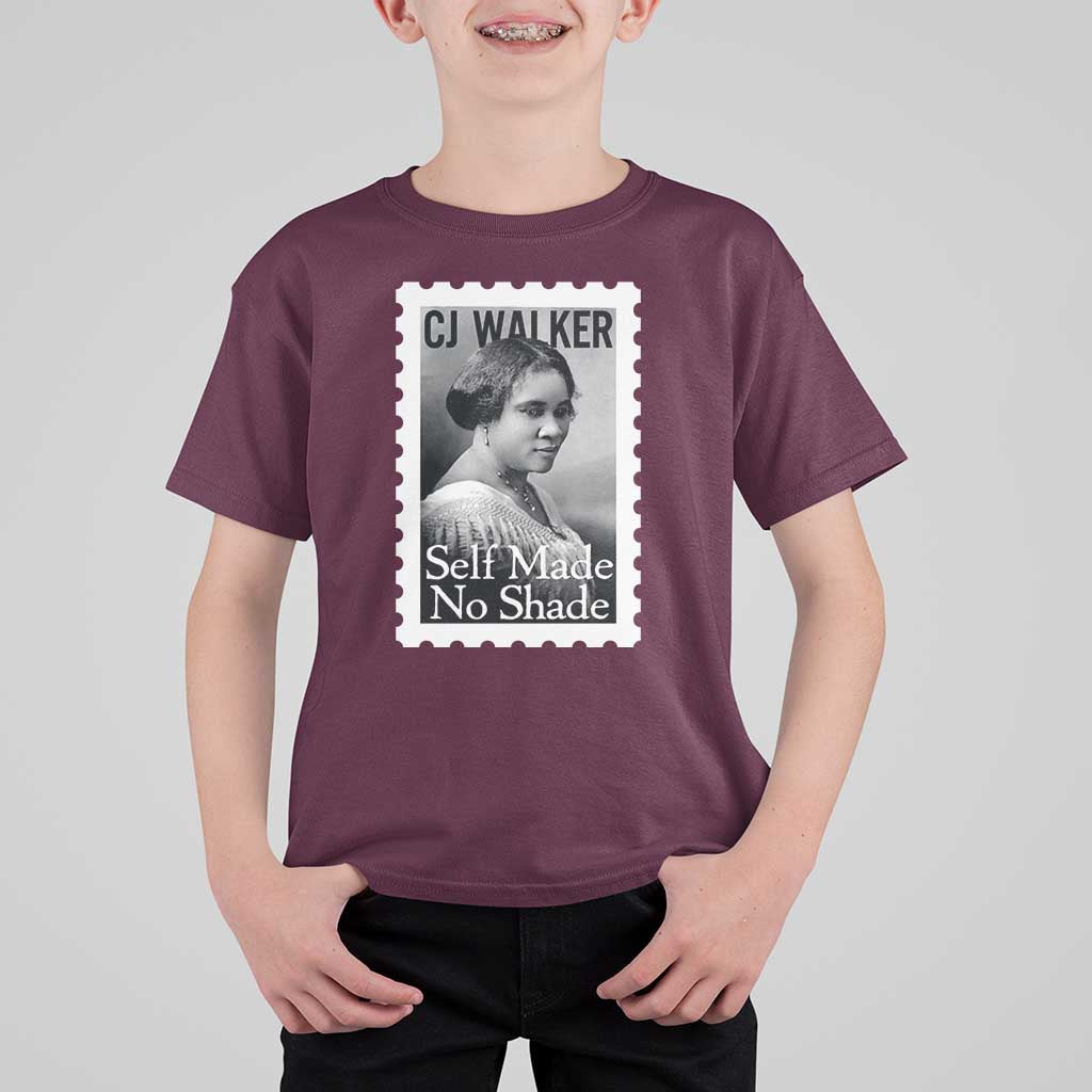 Madam CJ Walker T Shirt For Kid Strong Black Woman Leader - Wonder Print Shop