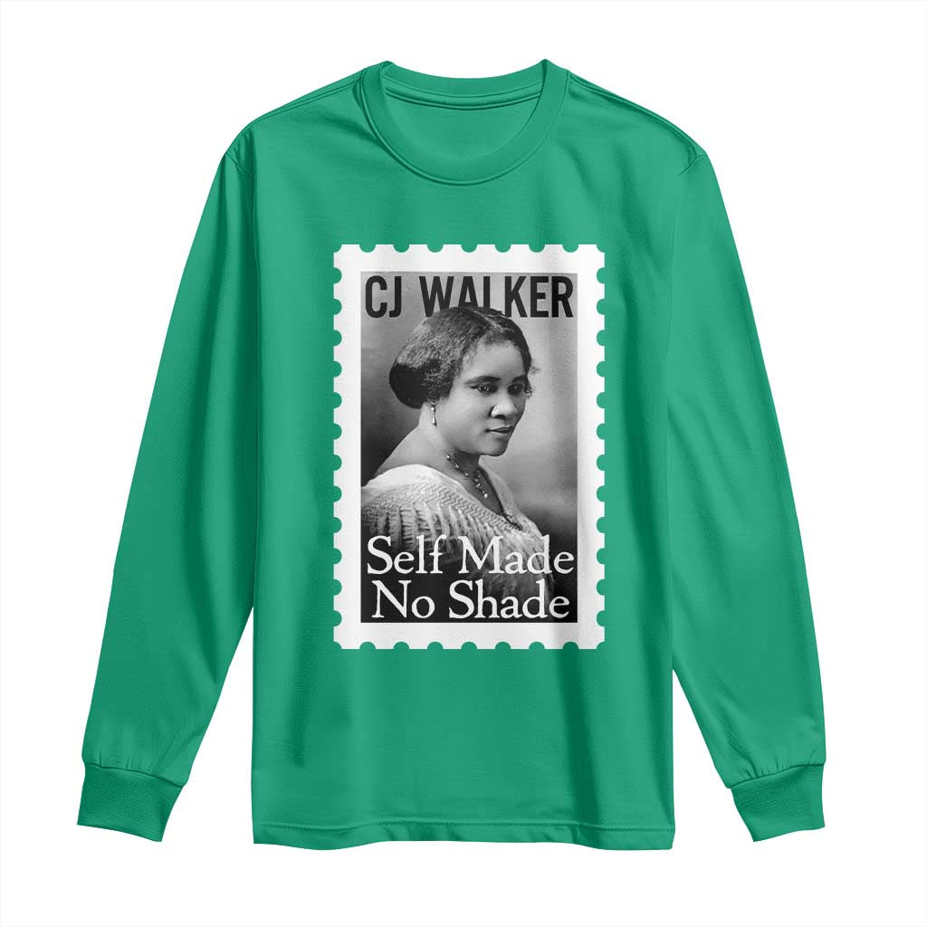 Madam CJ Walker Long Sleeve Shirt Strong Black Woman Leader - Wonder Print Shop