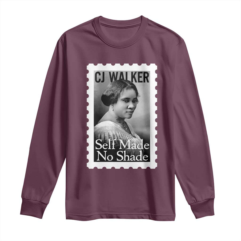 Madam CJ Walker Long Sleeve Shirt Strong Black Woman Leader - Wonder Print Shop