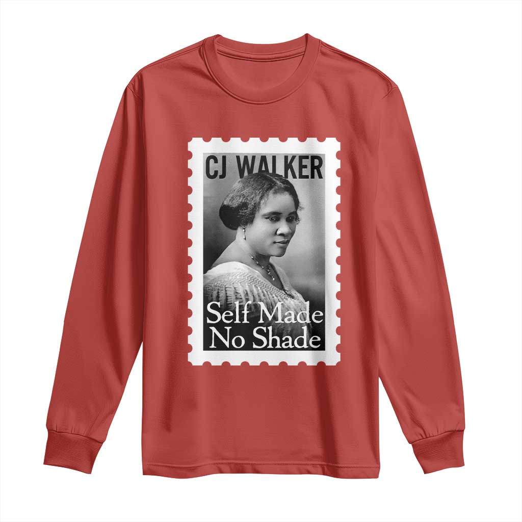 Madam CJ Walker Long Sleeve Shirt Strong Black Woman Leader - Wonder Print Shop