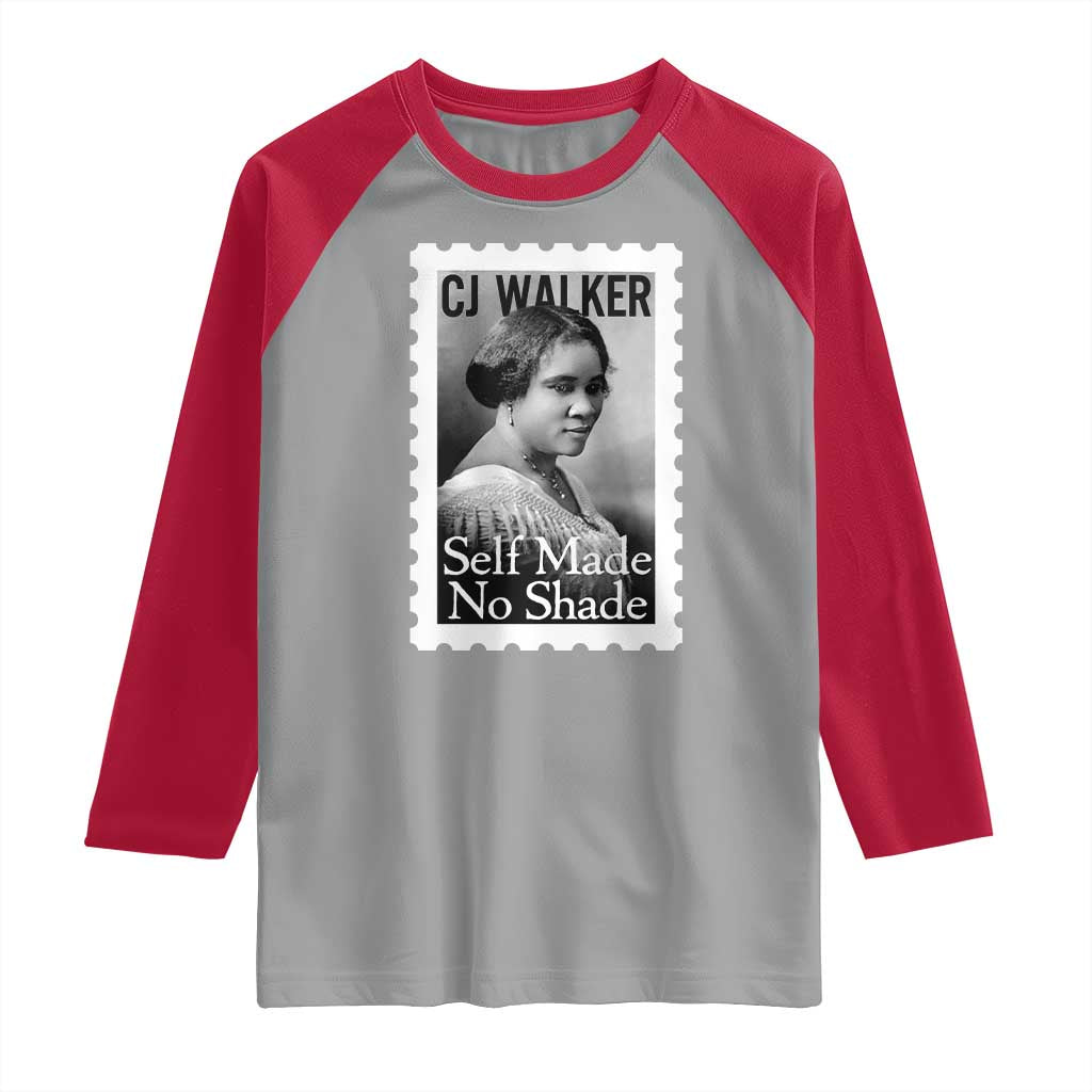 Madam CJ Walker Raglan Shirt Strong Black Woman Leader - Wonder Print Shop