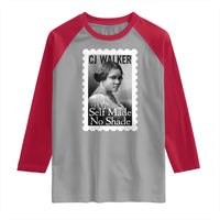 Madam CJ Walker Raglan Shirt Strong Black Woman Leader - Wonder Print Shop