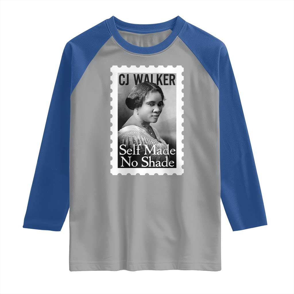 Madam CJ Walker Raglan Shirt Strong Black Woman Leader - Wonder Print Shop