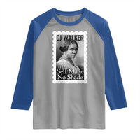 Madam CJ Walker Raglan Shirt Strong Black Woman Leader - Wonder Print Shop
