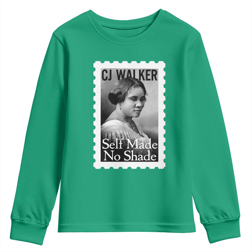 Madam CJ Walker Youth Sweatshirt Strong Black Woman Leader - Wonder Print Shop